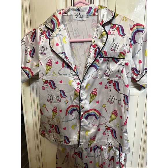 Lola + The Boys Girls Magical Unicorn Top and Shorts Set Multicolor Size 8 - Picture 3 of 13